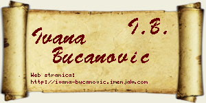 Ivana Bučanović vizit kartica
